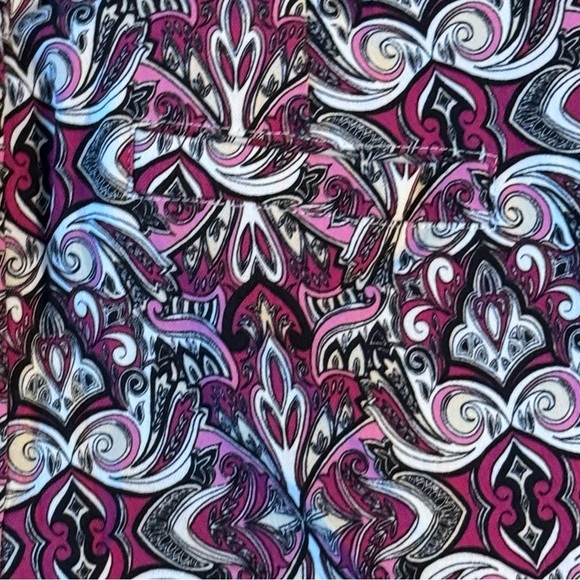 Sharagano Leggings with Pink and Black Pattern Womens Size 8 - Picture 5 of 5